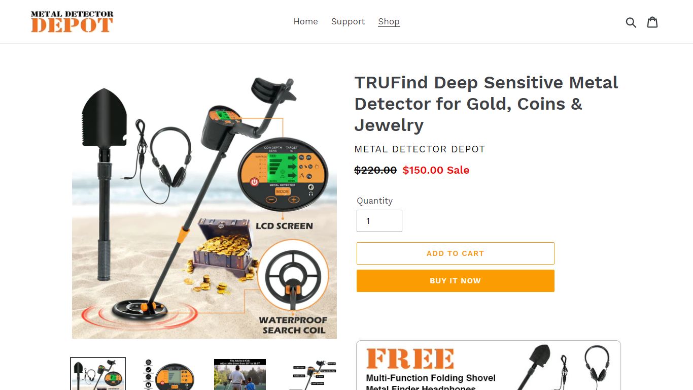 TRUFind Deep Sensitive Metal Detector for Gold, Coins & Jewelry